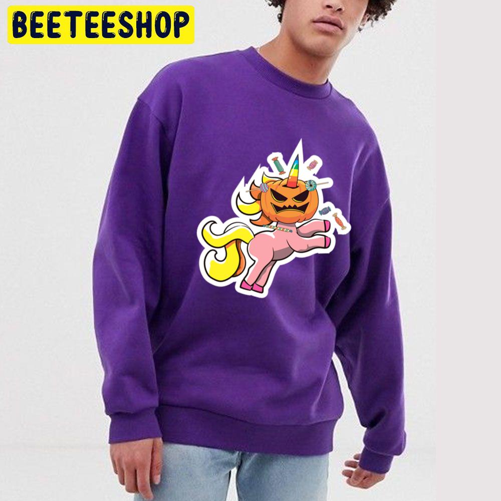 Cute Pumpkin Head Unicorn Halloween Unisex Sweatshirt Cute Pumpkin Head Unicorn Halloween Unisex Sweatshirt