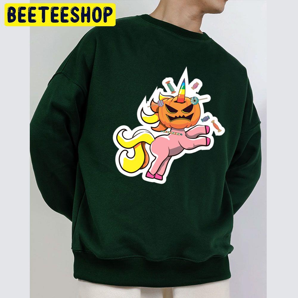 Cute Pumpkin Head Unicorn Halloween Unisex Sweatshirt Cute Pumpkin Head Unicorn Halloween Unisex Sweatshirt