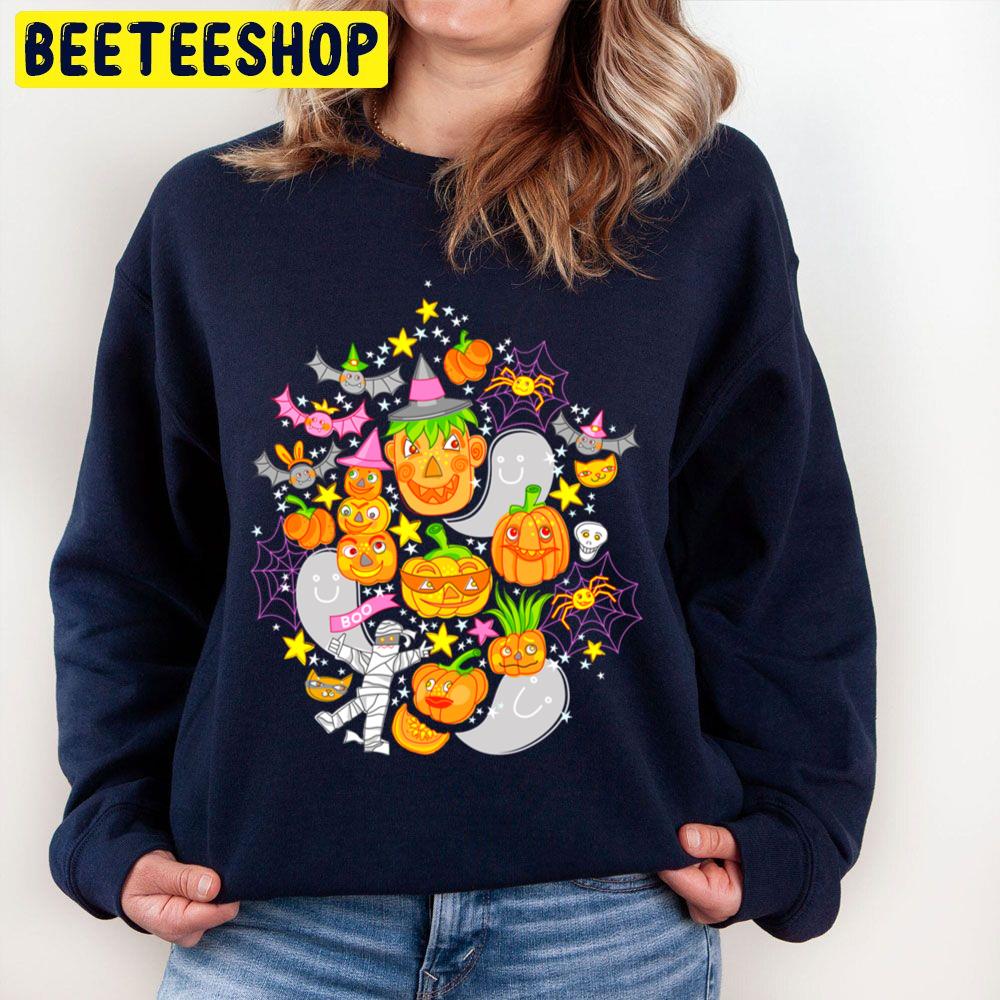 Cute Pumpkin Icon Halloween Unisex Sweatshirt Cute Pumpkin Icon Halloween Unisex Sweatshirt