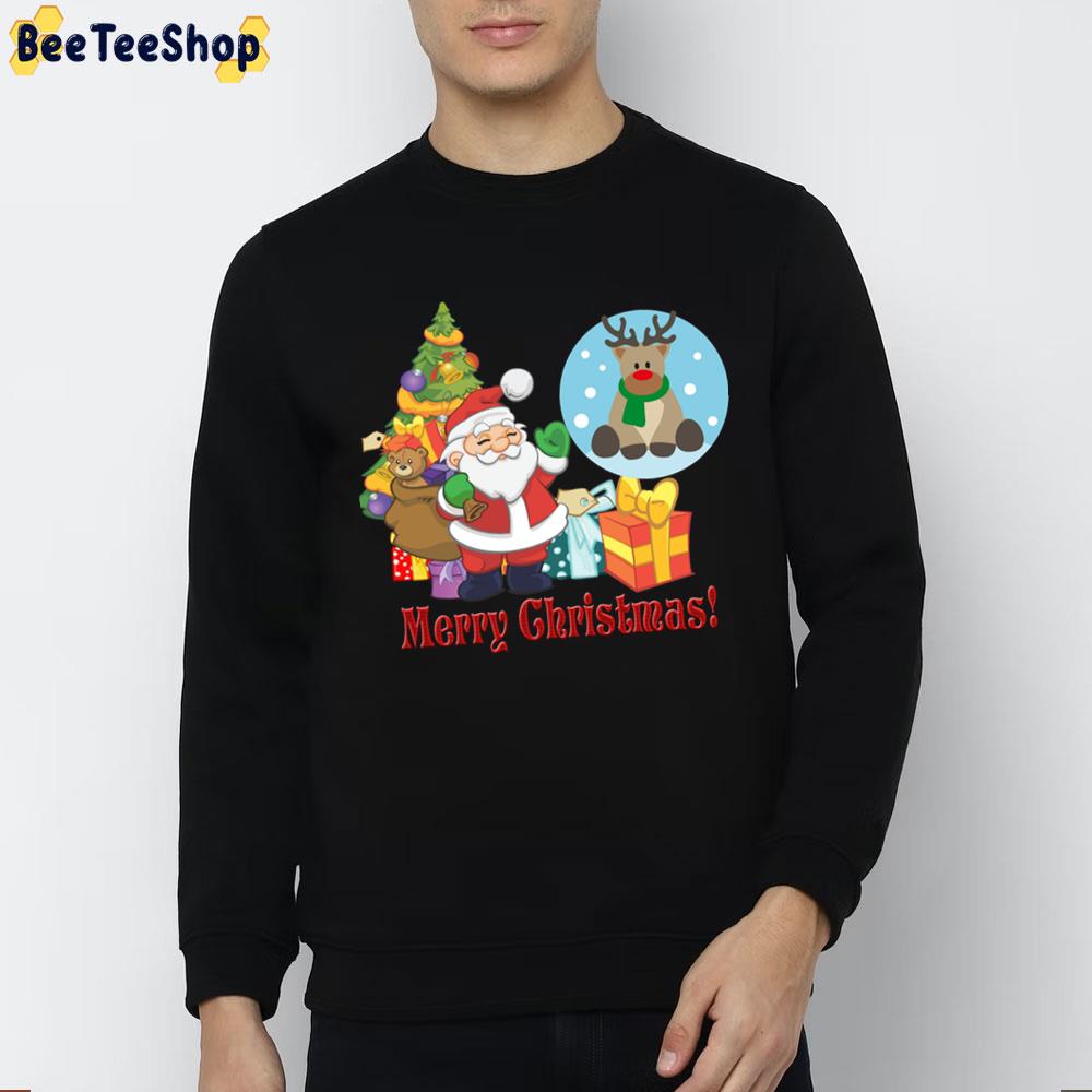Cute Santa And Gifts For Christmas Trending Unisex Sweatshirt Cute Santa And Gifts For Christmas Trending Unisex Sweatshirt
