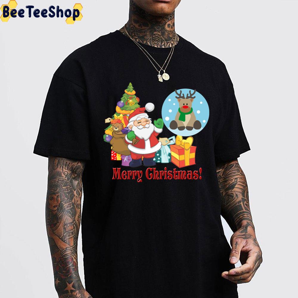 Cute Santa And Gifts For Christmas Trending Unisex Sweatshirt Cute Santa And Gifts For Christmas Trending Unisex Sweatshirt