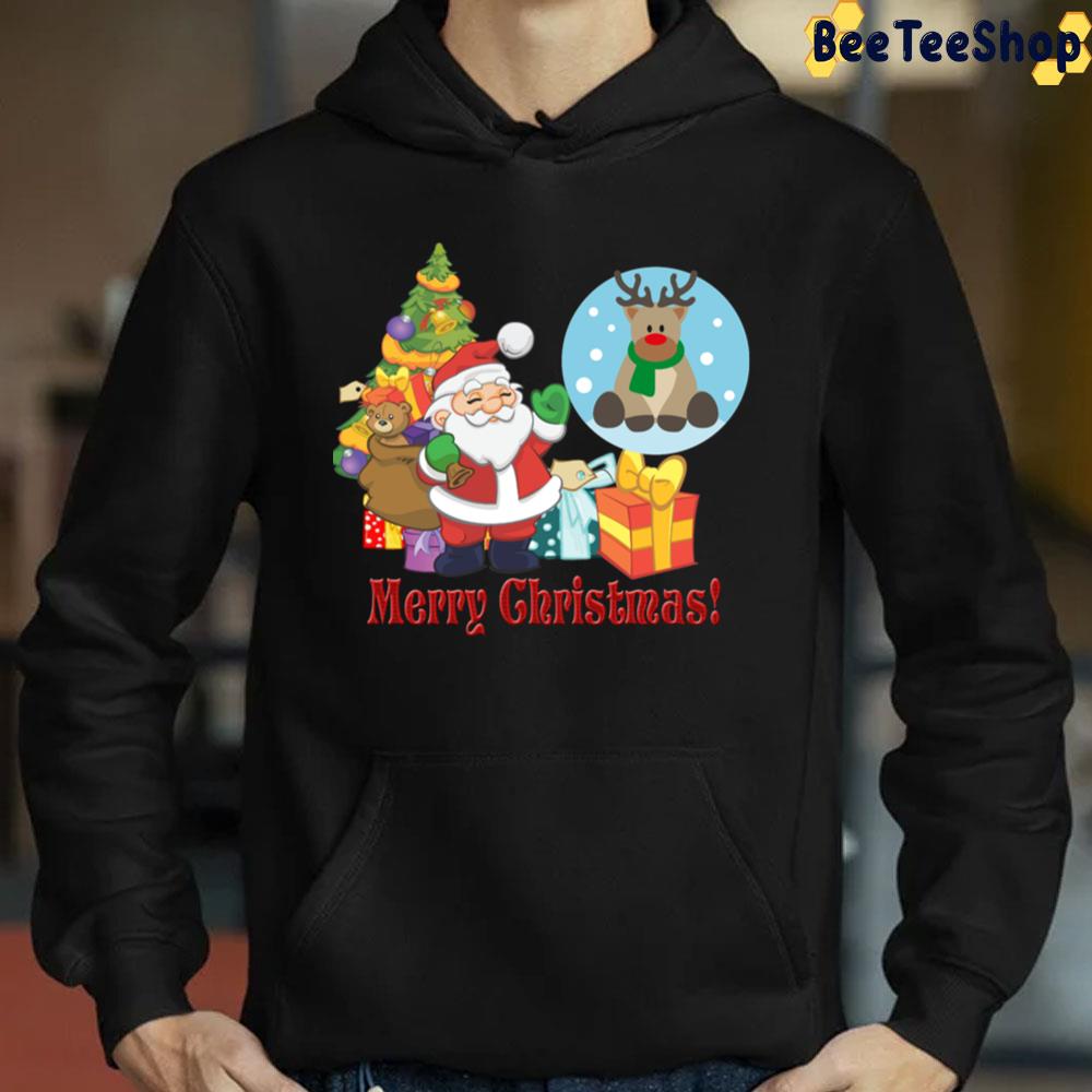 Cute Santa And Gifts For Christmas Trending Unisex Sweatshirt Cute Santa And Gifts For Christmas Trending Unisex Sweatshirt