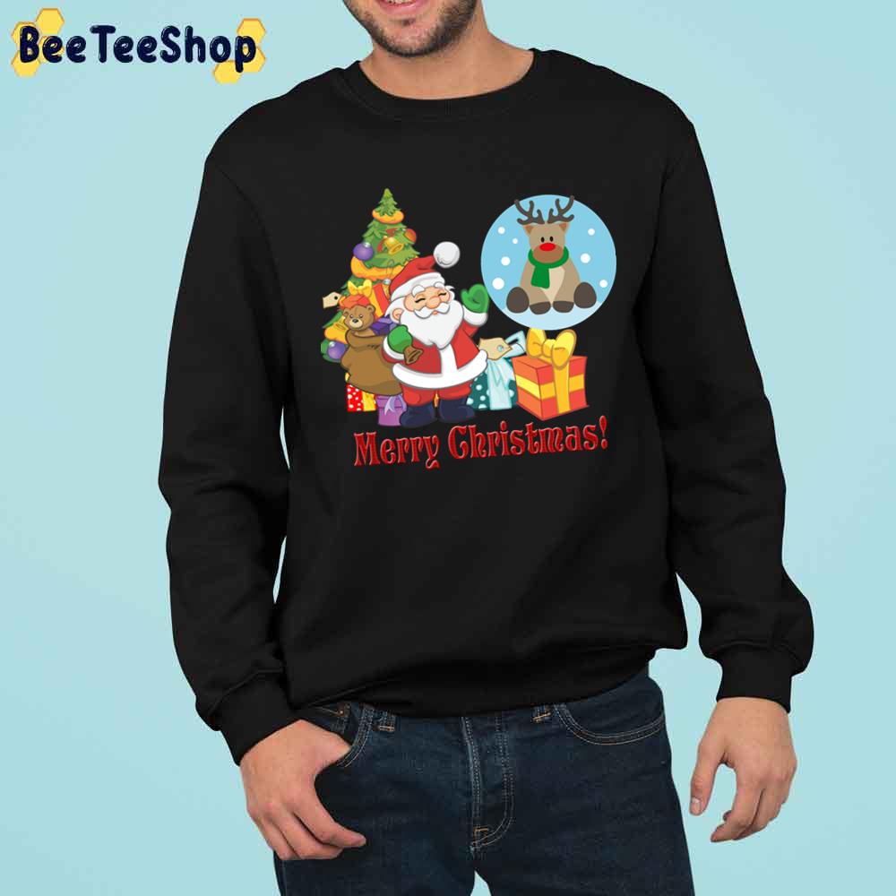 Cute Santa And Gifts For Christmas Trending Unisex Sweatshirt Cute Santa And Gifts For Christmas Trending Unisex Sweatshirt
