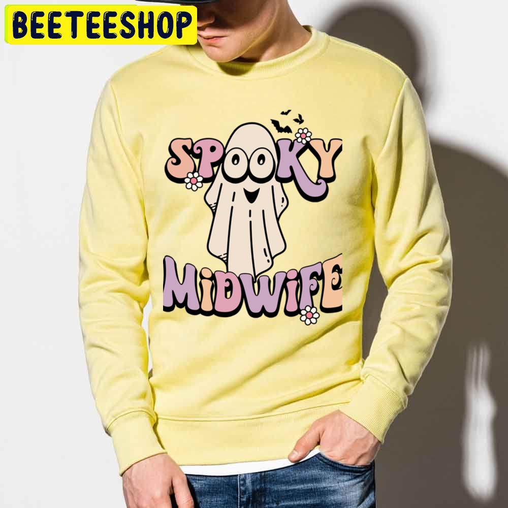 Cute Spooky Midwife Halloween Retro Trending Unisex Sweatshirt Cute Spooky Midwife Halloween Retro Trending Unisex Sweatshirt