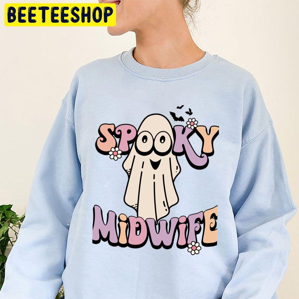 Cute Spooky Midwife Halloween Retro Trending Unisex Sweatshirt Cute Spooky Midwife Halloween Retro Trending Unisex Sweatshirt