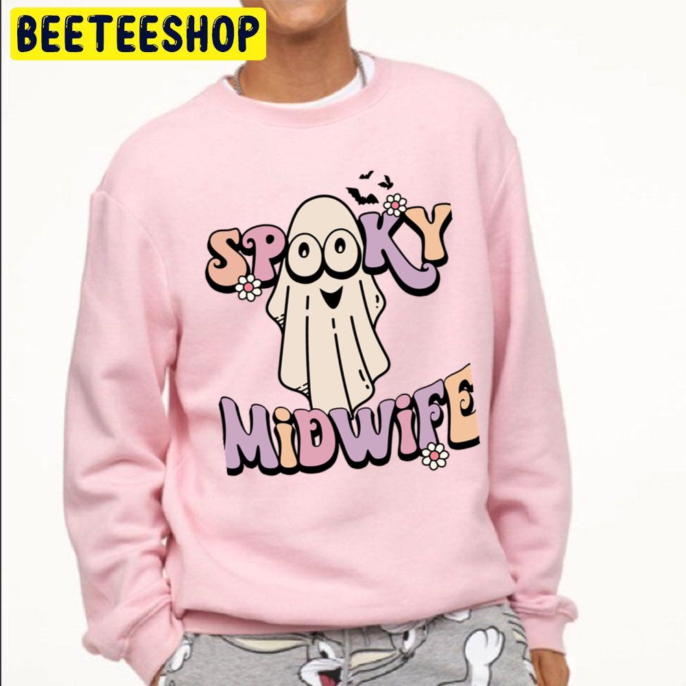 Cute Spooky Midwife Halloween Retro Trending Unisex Sweatshirt Cute Spooky Midwife Halloween Retro Trending Unisex Sweatshirt