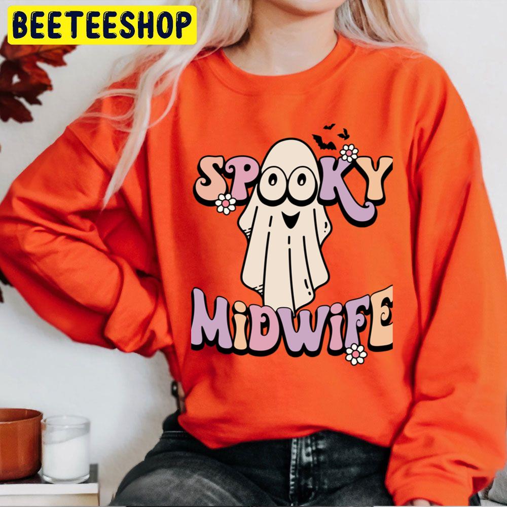 Cute Spooky Midwife Halloween Retro Trending Unisex Sweatshirt Cute Spooky Midwife Halloween Retro Trending Unisex Sweatshirt