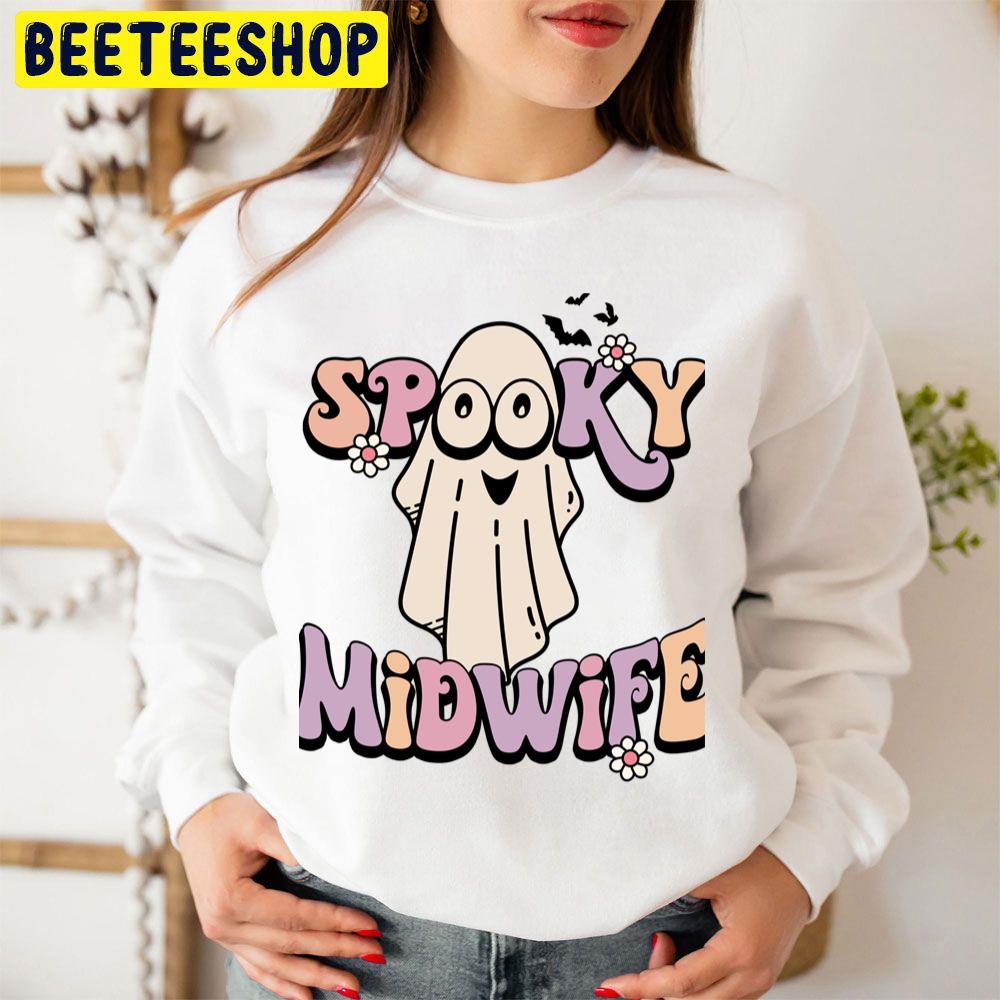 Cute Spooky Midwife Halloween Retro Trending Unisex Sweatshirt Cute Spooky Midwife Halloween Retro Trending Unisex Sweatshirt