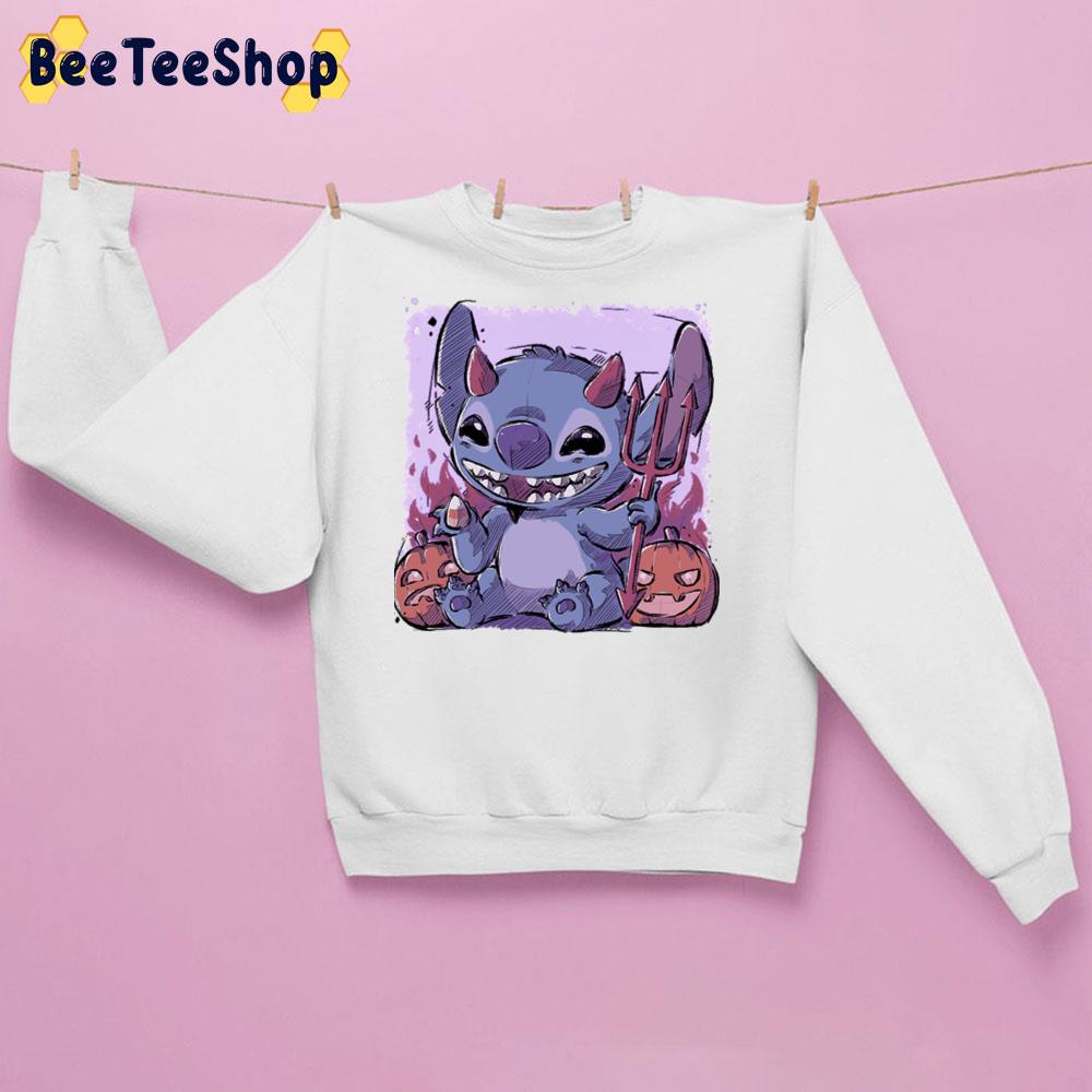 Cute Stitch Devil An Dpumpkin Halloween Trending Unisex Sweatshirt Cute Stitch Devil An Dpumpkin Halloween Trending Unisex Sweatshirt