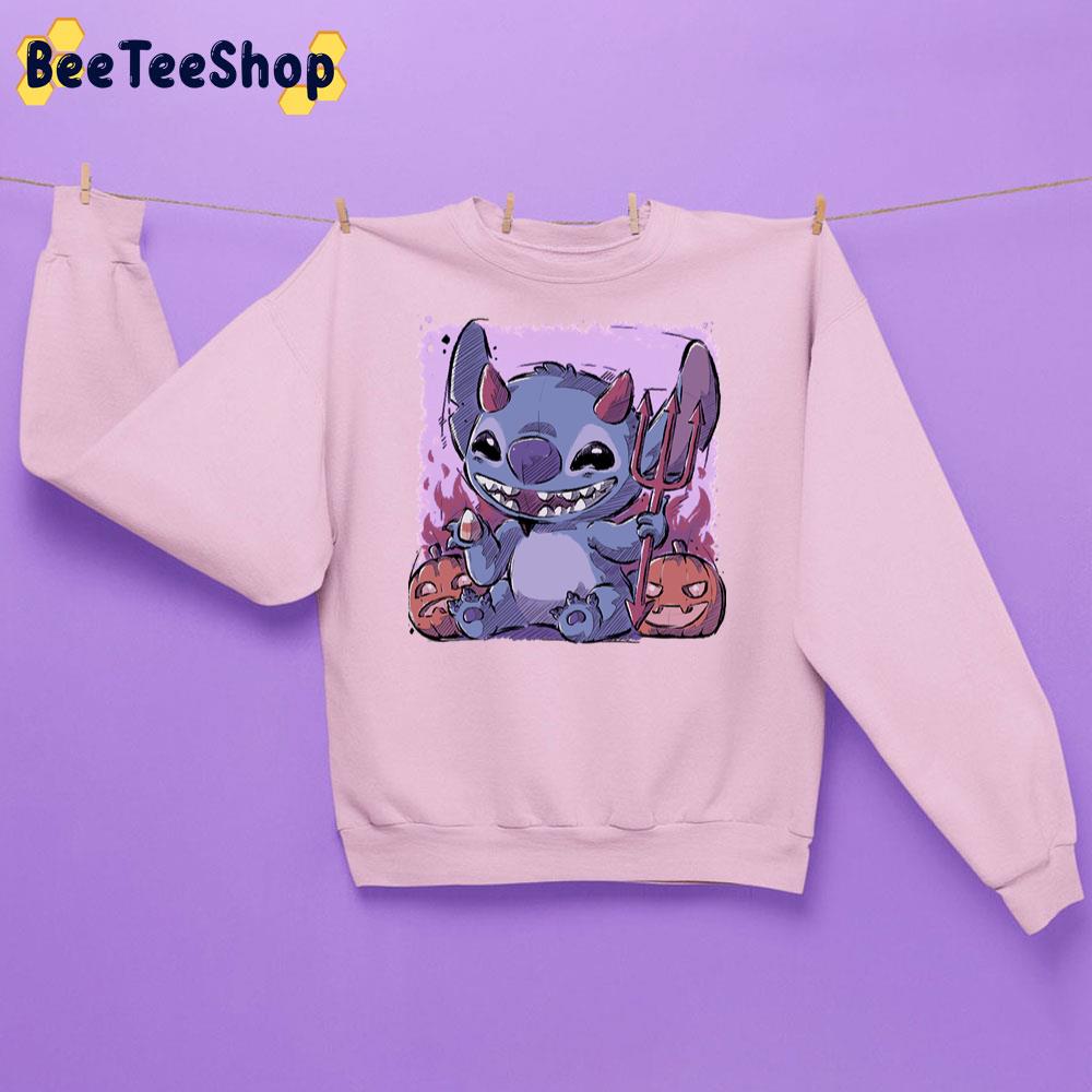 Cute Stitch Devil An Dpumpkin Halloween Trending Unisex Sweatshirt Cute Stitch Devil An Dpumpkin Halloween Trending Unisex Sweatshirt
