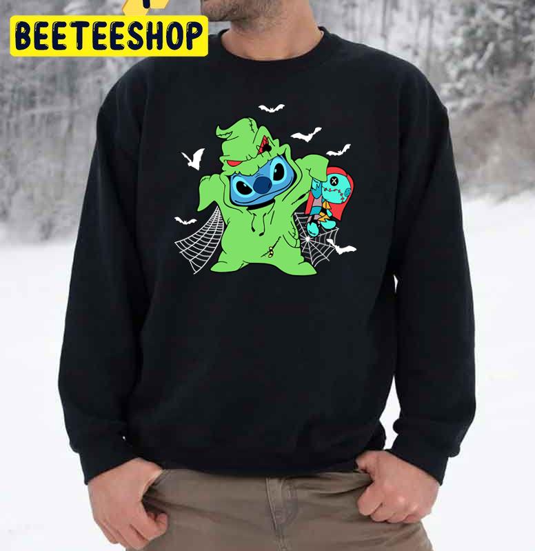 Cute Stitch Oogie Boogie Halloween Trending Unisex Sweatshirt Cute Stitch Oogie Boogie Halloween Trending Unisex Sweatshirt