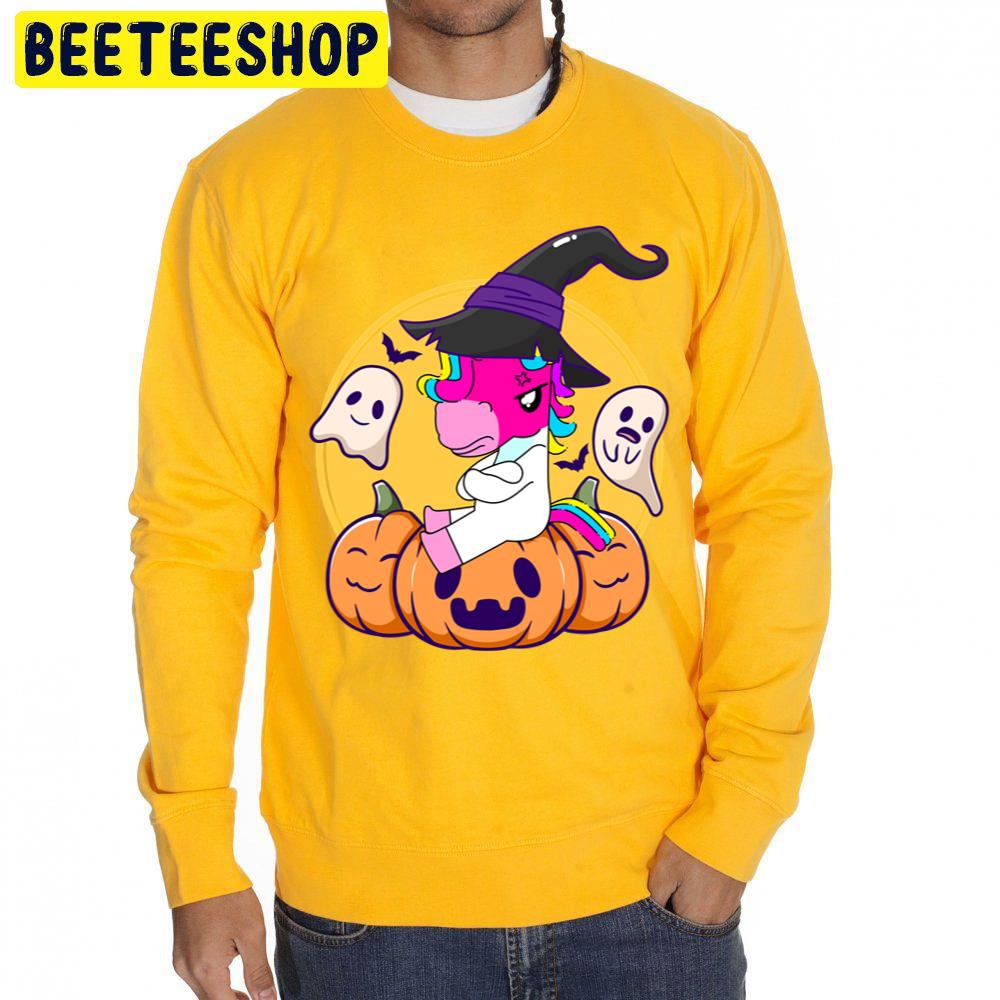 Cute Unicorn Pumpkin Halloween Unisex Sweatshirt Cute Unicorn Pumpkin Halloween Unisex Sweatshirt