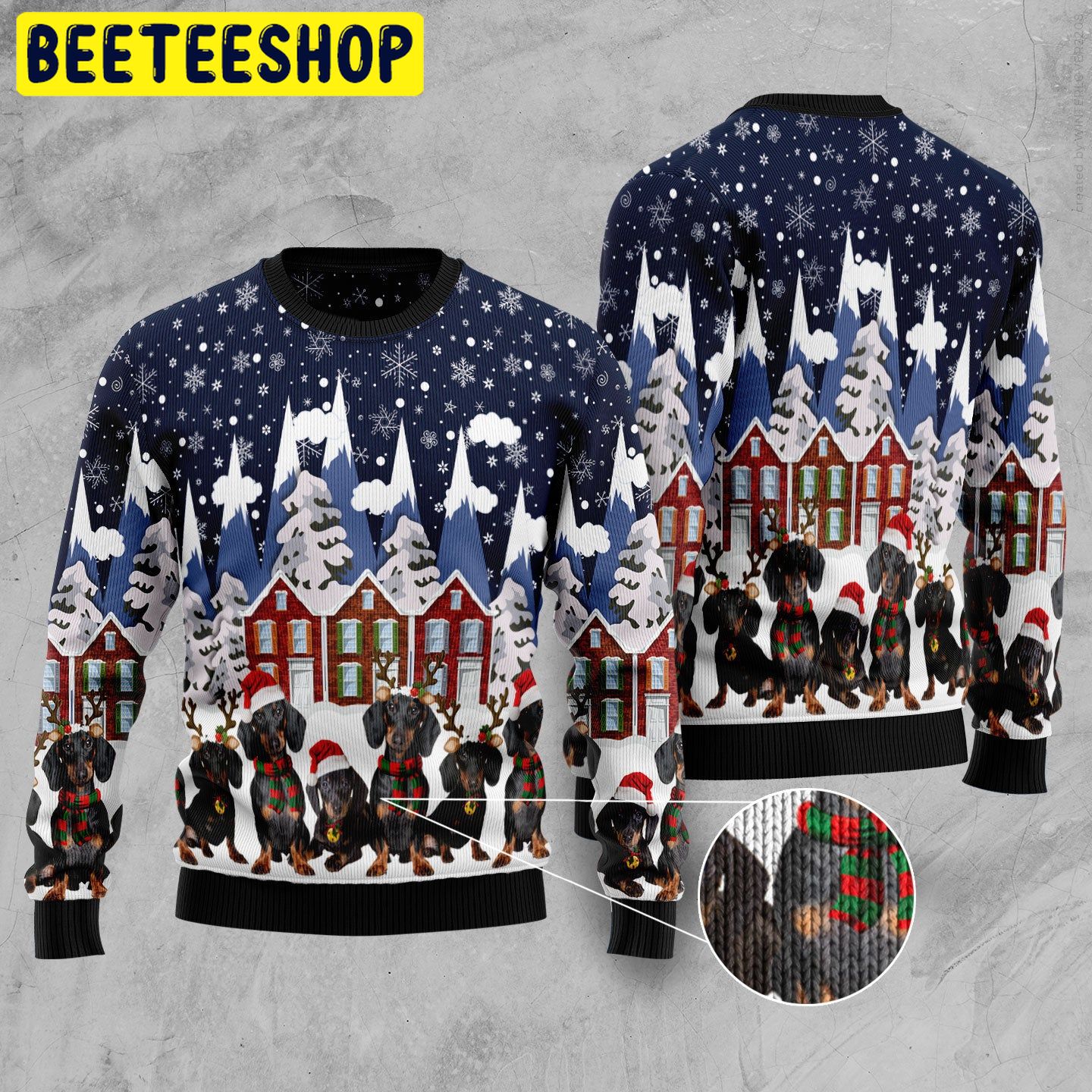Dachshund Family Trending Ugly Christmas Sweatshirt Dachshund Family Trending Ugly Christmas Sweatshirt