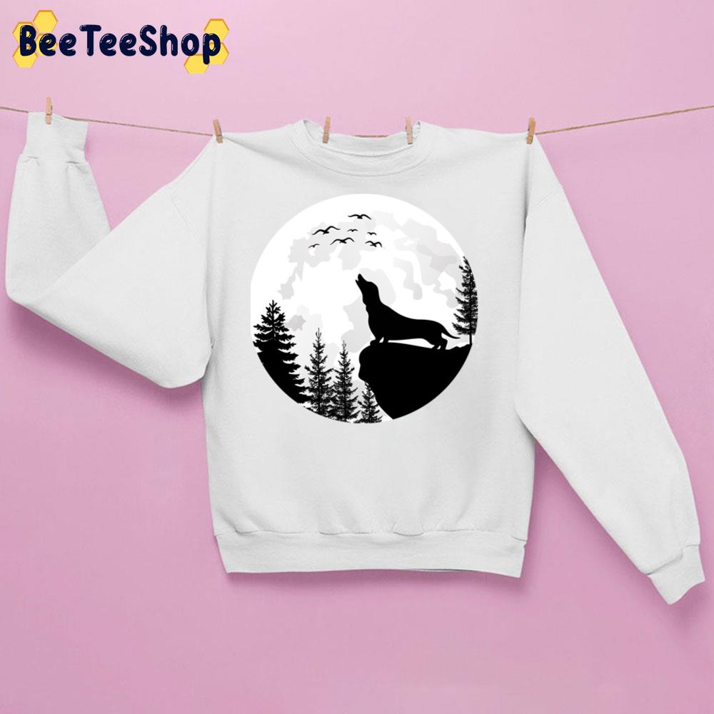 Dachshund Howl Halloween Moon Trending Unisex Sweatshirt Dachshund Howl Halloween Moon Trending Unisex Sweatshirt