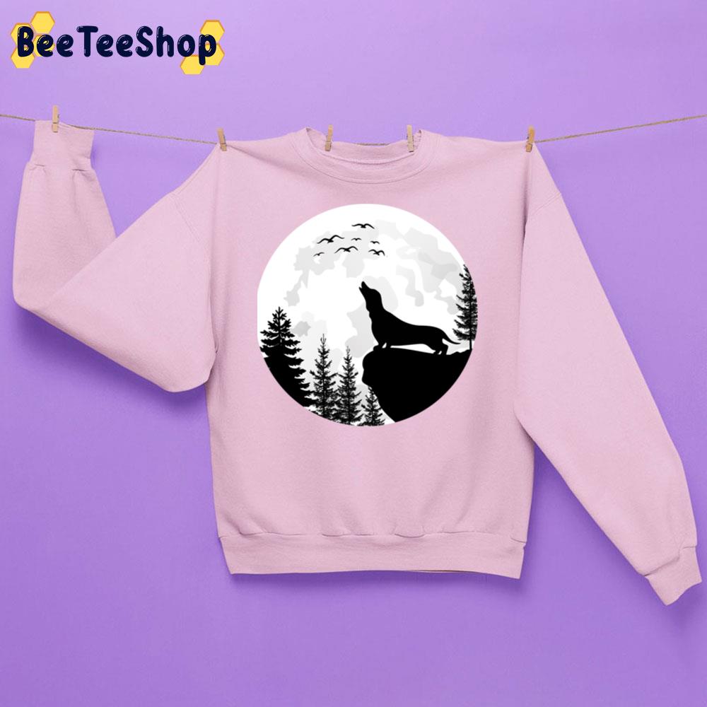 Dachshund Howl Halloween Moon Trending Unisex Sweatshirt Dachshund Howl Halloween Moon Trending Unisex Sweatshirt