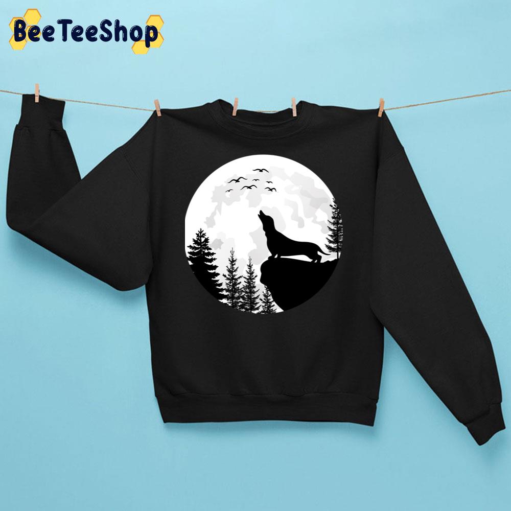 Dachshund Howl Halloween Moon Trending Unisex Sweatshirt Dachshund Howl Halloween Moon Trending Unisex Sweatshirt
