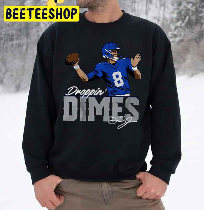 Daniel Jones Dropping Dimes Signature Football Player Trending Unisex Sweatshirt Daniel Jones Dropping Dimes Signature Football Player Trending Unisex Sweatshirt
