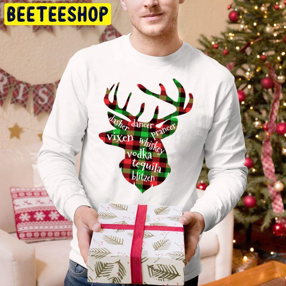 Dasher Dancer Prancer Vixen Whiskey Vodka Tequila Blitzen Trending Unisex Hoodie Dasher Dancer Prancer Vixen Whiskey Vodka Tequila Blitzen Trending Unisex Hoodie