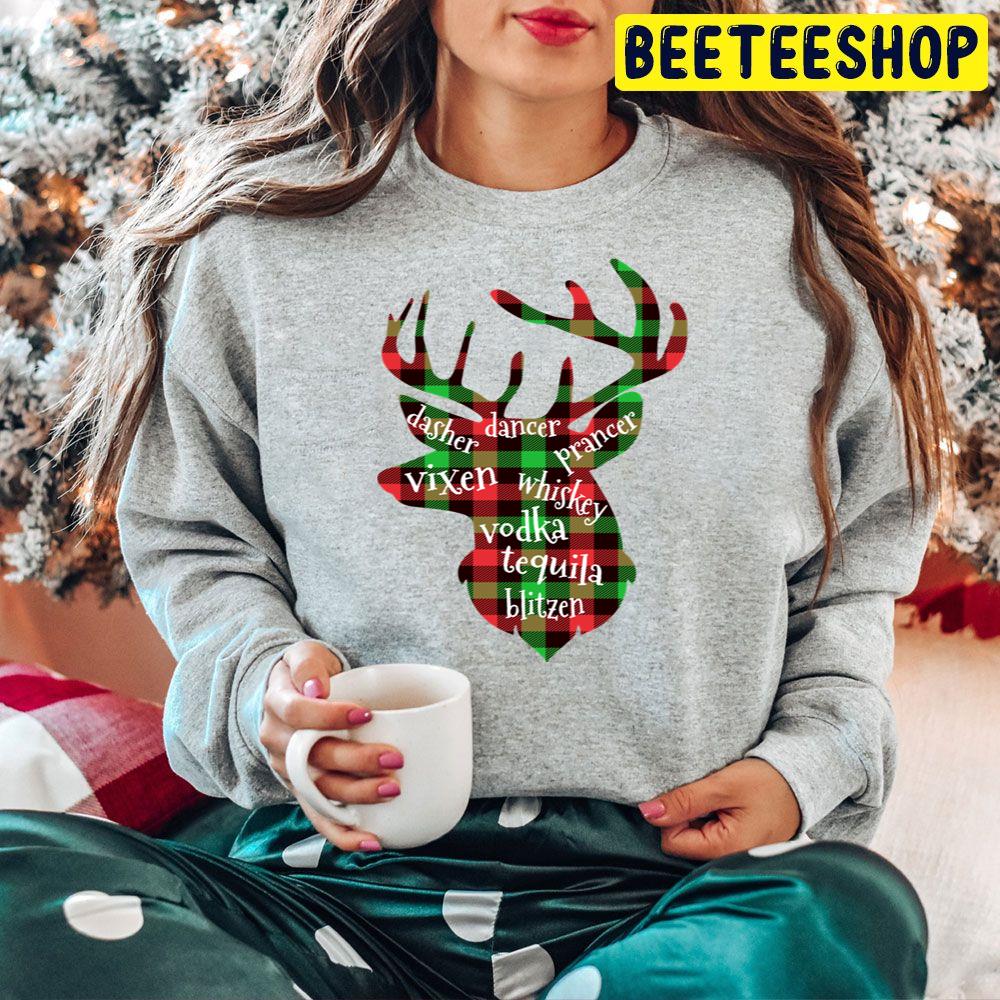 Dasher Dancer Prancer Vixen Whiskey Vodka Tequila Blitzen Trending Unisex Hoodie Dasher Dancer Prancer Vixen Whiskey Vodka Tequila Blitzen Trending Unisex Hoodie