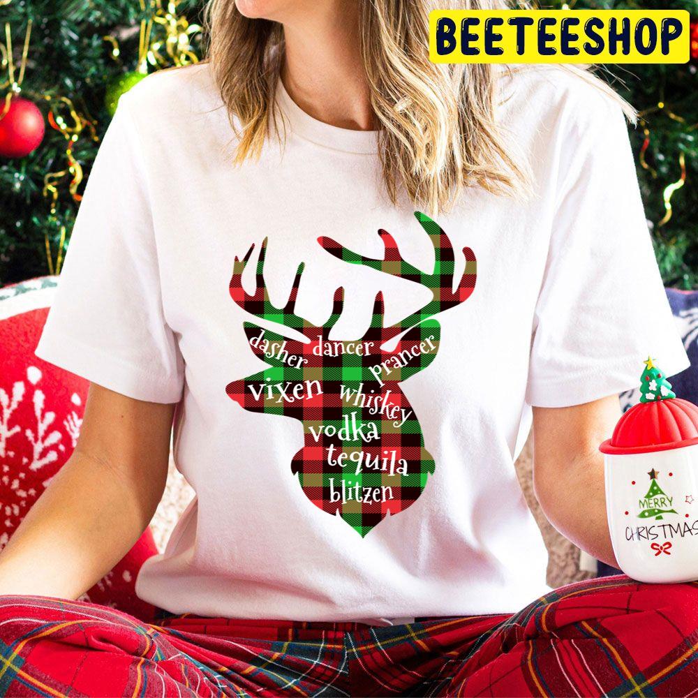 Dasher Dancer Prancer Vixen Whiskey Vodka Tequila Blitzen Trending Unisex Hoodie Dasher Dancer Prancer Vixen Whiskey Vodka Tequila Blitzen Trending Unisex Hoodie