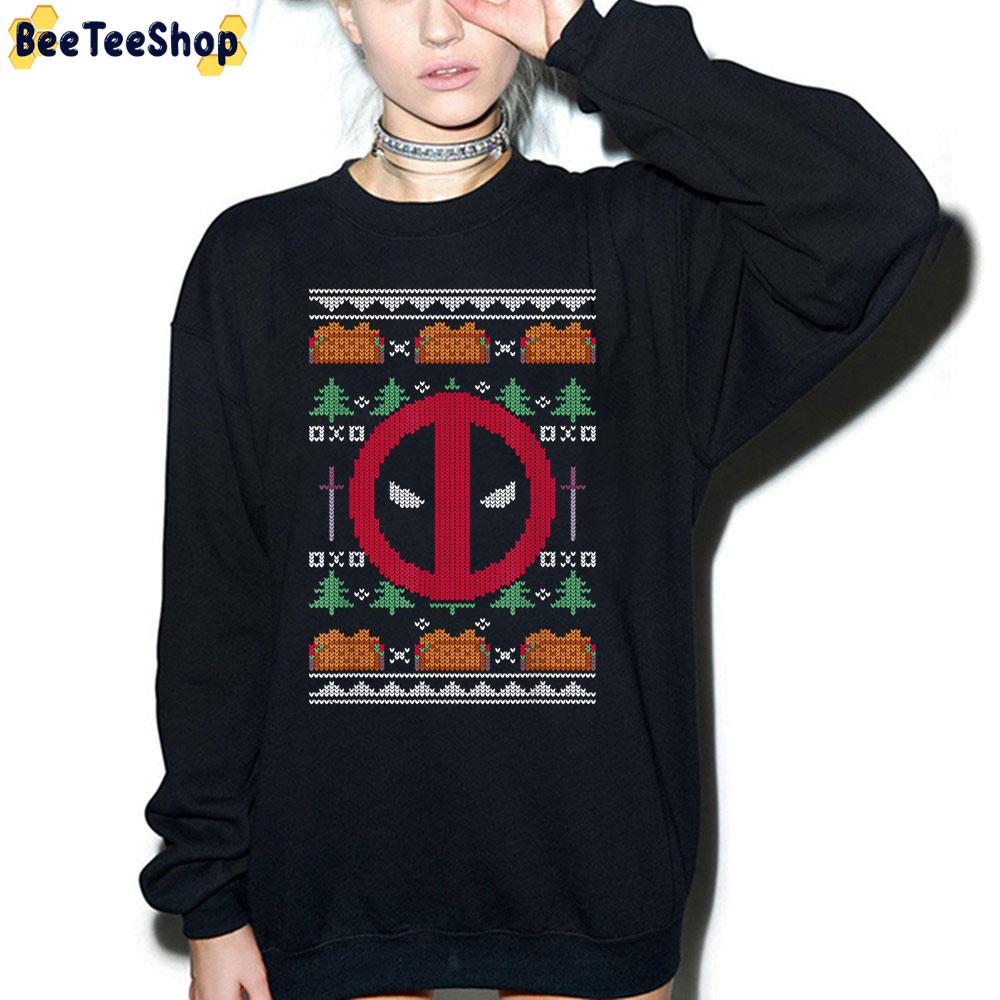 Deadpool Knit Pattern Christmas Trending Unisex Sweatshirt Deadpool Knit Pattern Christmas Trending Unisex Sweatshirt