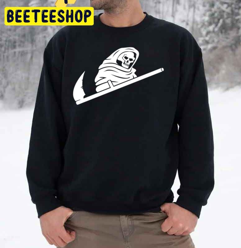 Death Swoosh Pocket Halloween Trending Unisex Sweatshirt Death Swoosh Pocket Halloween Trending Unisex Sweatshirt