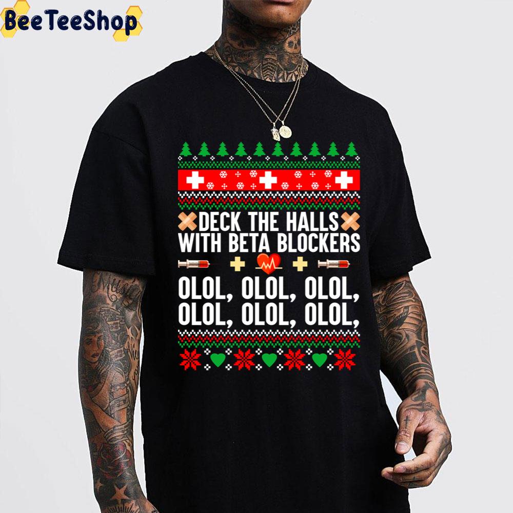 Deck The Halls With Beta Blockers Olol Olol Ugly Pattern Trending Unisex Sweatshirt Deck The Halls With Beta Blockers Olol Olol Ugly Pattern Trending Unisex Sweatshirt