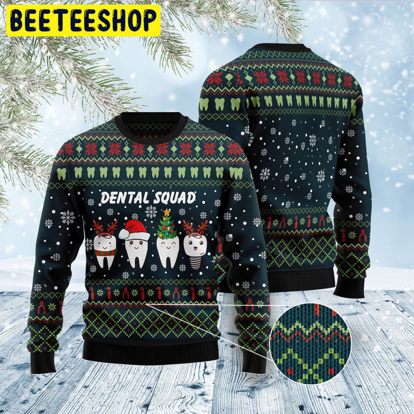 Dental Squad Trending Ugly Christmas Sweatshirt Dental Squad Trending Ugly Christmas Sweatshirt