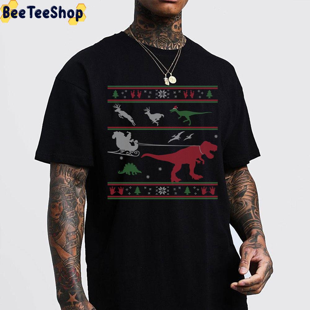 Dinosaur Xmas Ugly Pattern Trending Unisex Sweatshirt Dinosaur Xmas Ugly Pattern Trending Unisex Sweatshirt