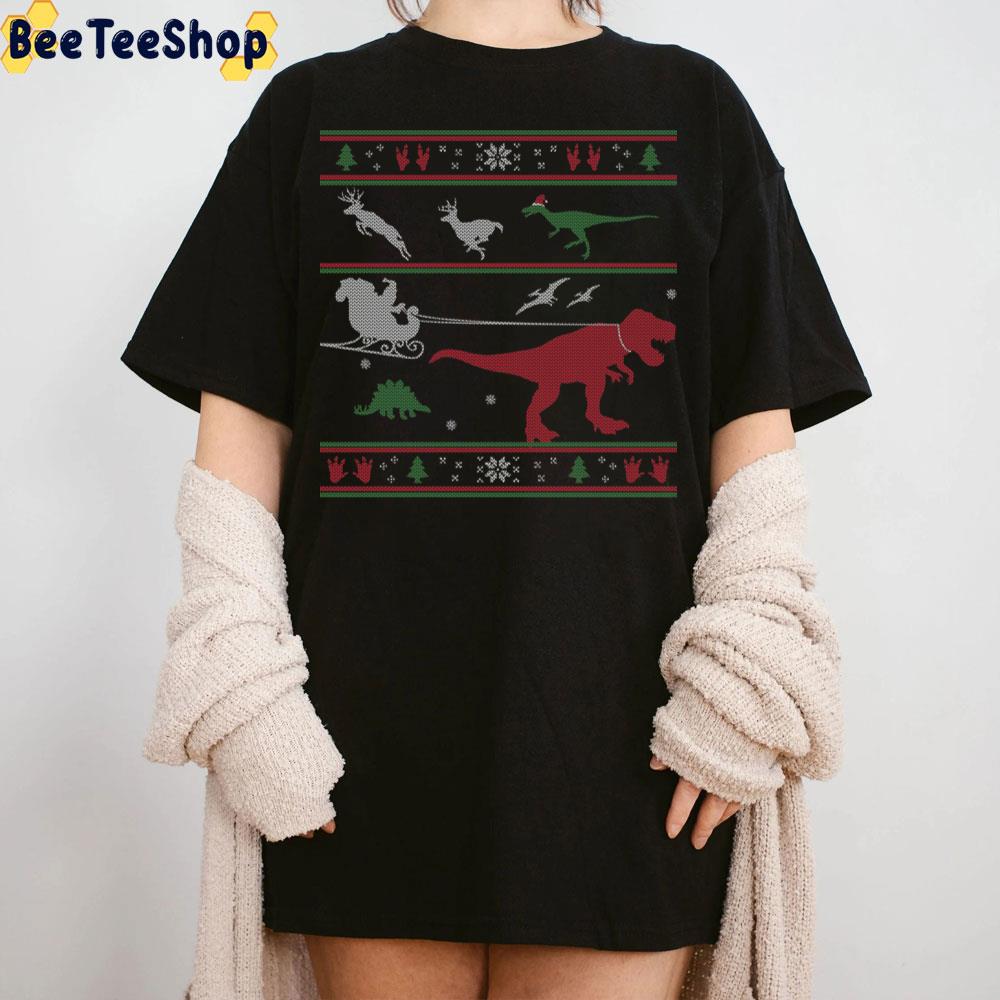 Dinosaur Xmas Ugly Pattern Trending Unisex Sweatshirt Dinosaur Xmas Ugly Pattern Trending Unisex Sweatshirt
