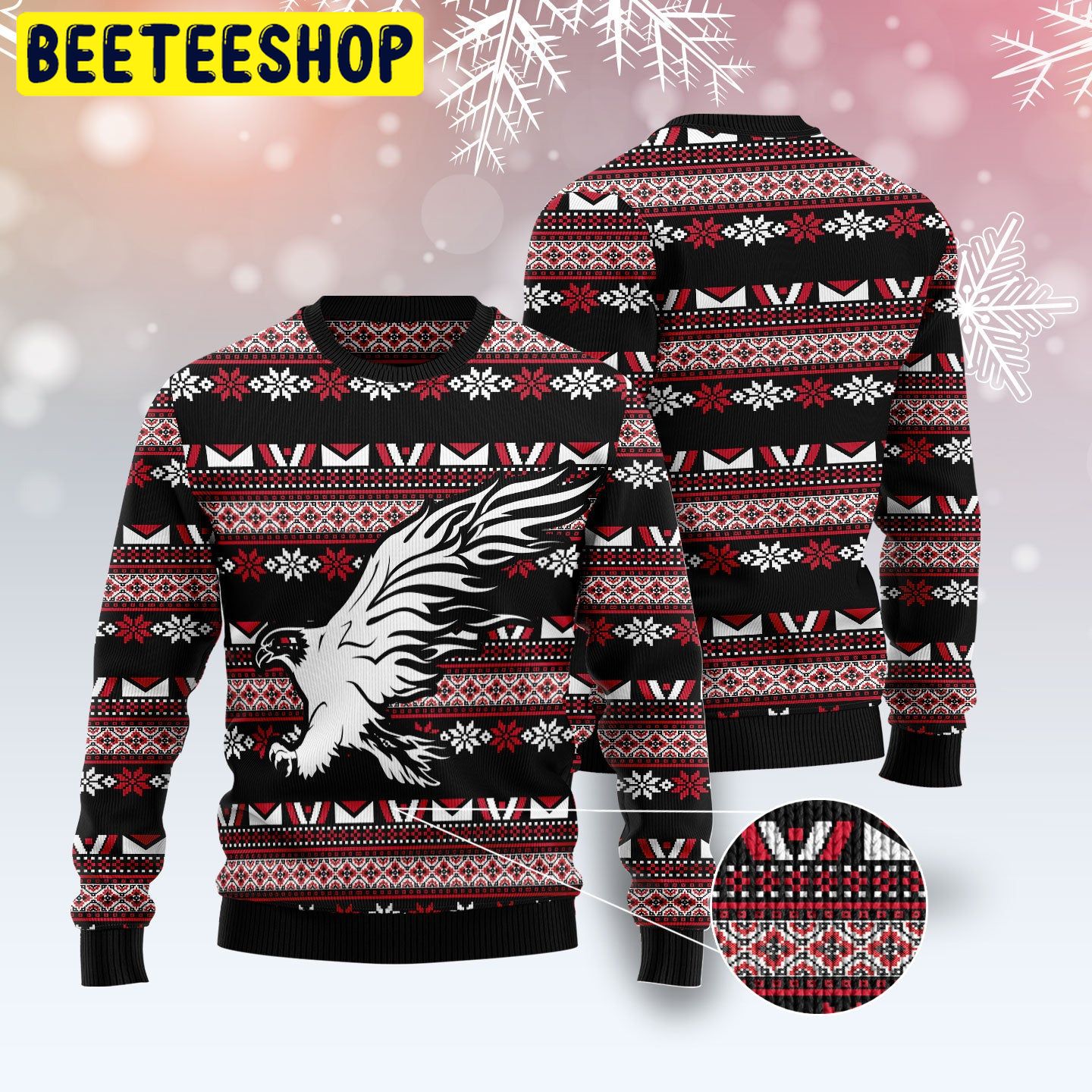 Eagle Native Trending Ugly Christmas Sweatshirt Eagle Native Trending Ugly Christmas Sweatshirt