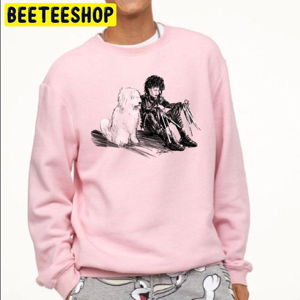 Edward Scissorhands And Dog Unisex Sweatshirt Edward Scissorhands And Dog Unisex Sweatshirt