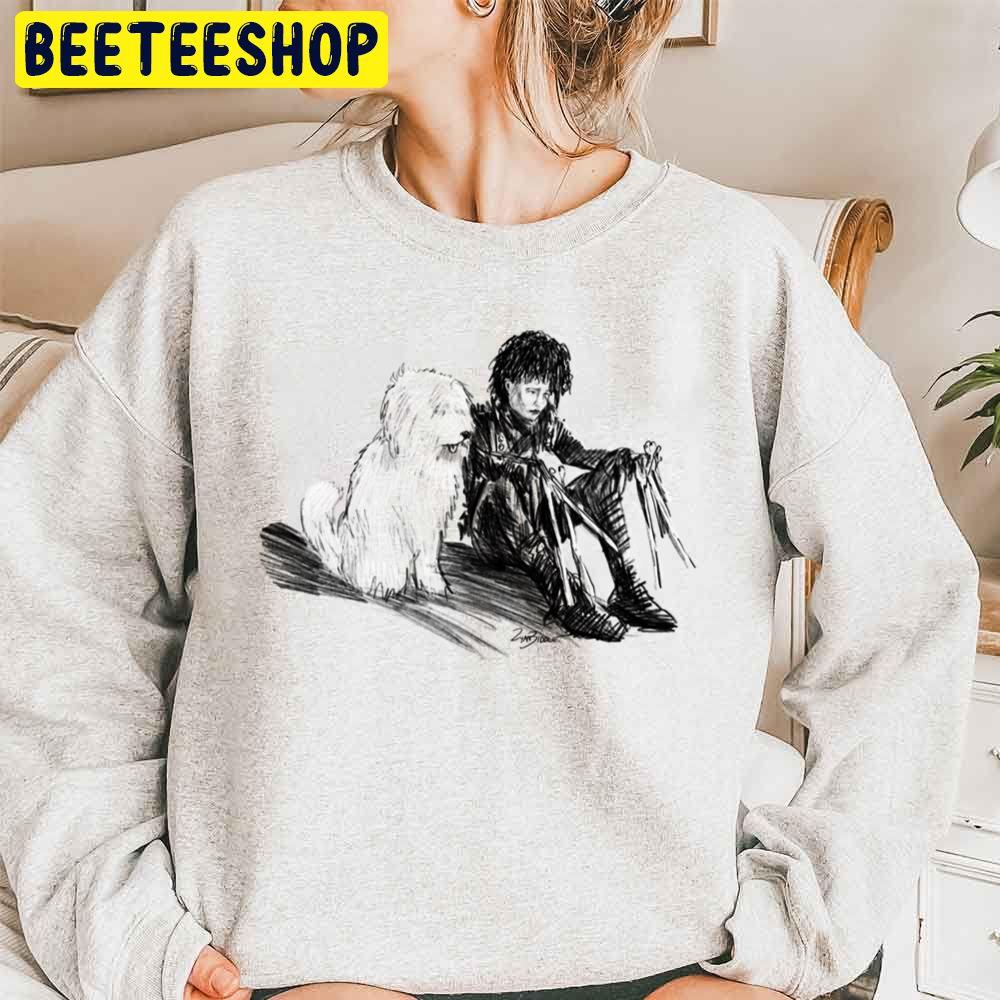 Edward Scissorhands And Dog Unisex Sweatshirt Edward Scissorhands And Dog Unisex Sweatshirt