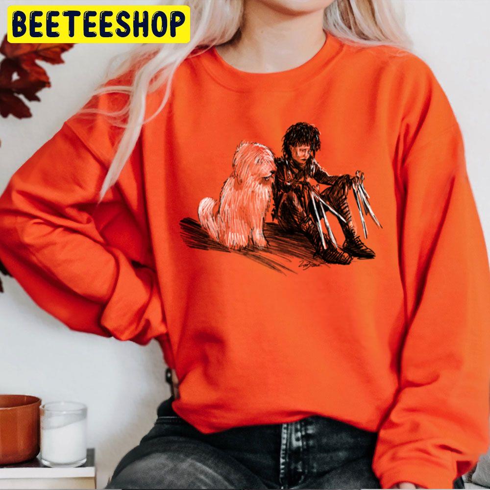 Edward Scissorhands And Dog Unisex Sweatshirt Edward Scissorhands And Dog Unisex Sweatshirt