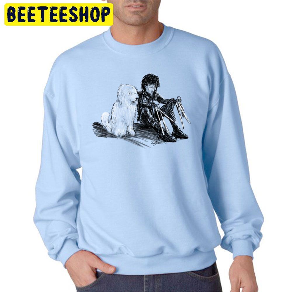 Edward Scissorhands And Dog Unisex Sweatshirt Edward Scissorhands And Dog Unisex Sweatshirt