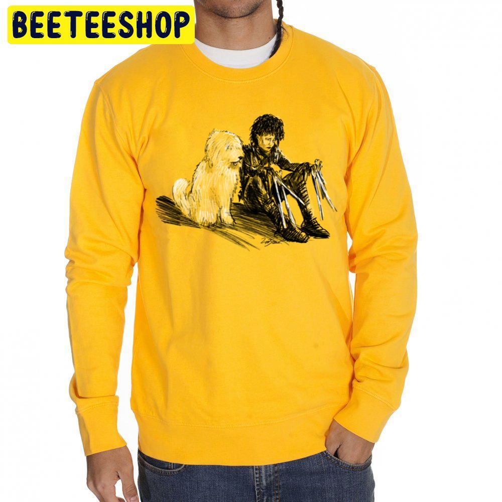 Edward Scissorhands And Dog Unisex Sweatshirt Edward Scissorhands And Dog Unisex Sweatshirt