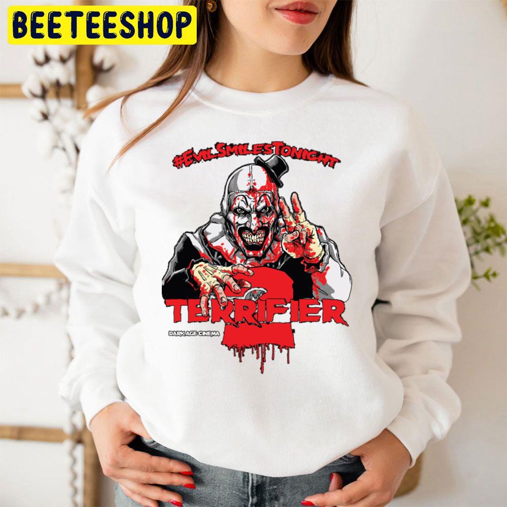Evil Smiles Tonight Terrifier Halloween Trending Unisex Sweatshirt Evil Smiles Tonight Terrifier Halloween Trending Unisex Sweatshirt