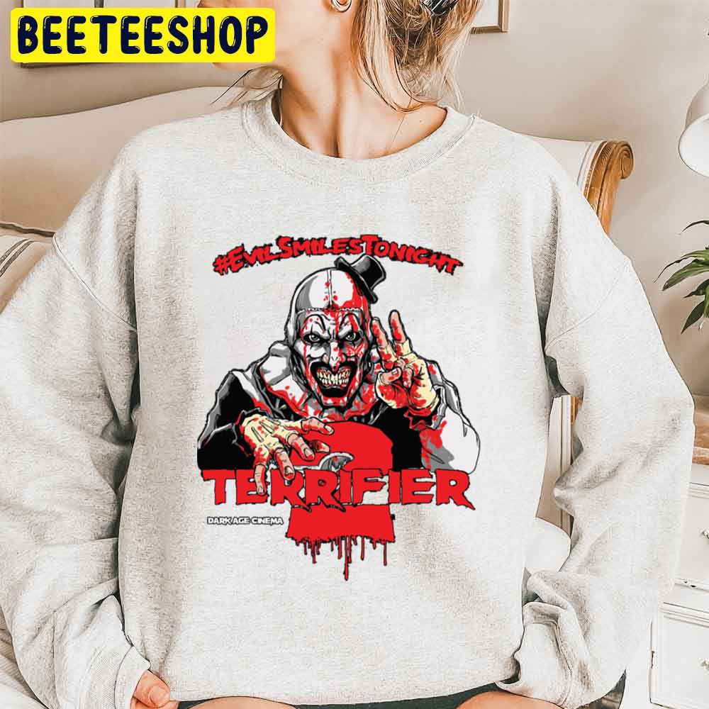 Evil Smiles Tonight Terrifier Halloween Trending Unisex Sweatshirt Evil Smiles Tonight Terrifier Halloween Trending Unisex Sweatshirt
