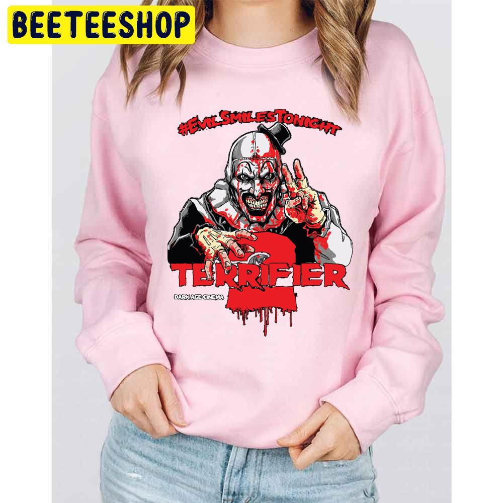 Evil Smiles Tonight Terrifier Halloween Trending Unisex Sweatshirt Evil Smiles Tonight Terrifier Halloween Trending Unisex Sweatshirt