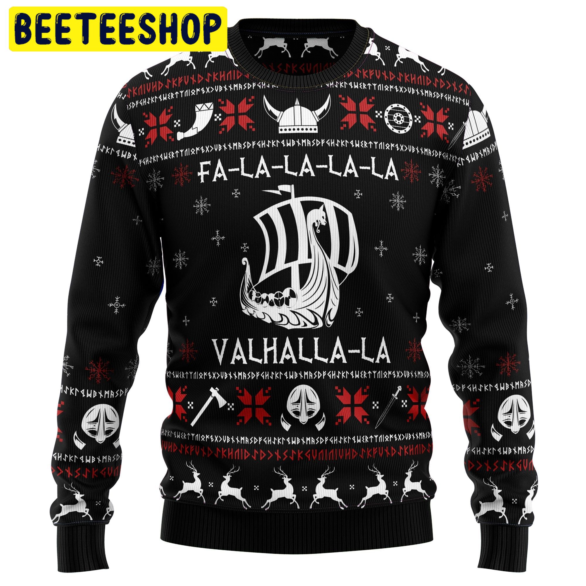 Fa-La-La-La-La Valhalla Viking Trending Ugly Christmas Sweatshirt Fa-La-La-La-La Valhalla Viking Trending Ugly Christmas Sweatshirt