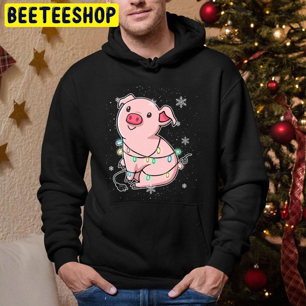 Festive Pig Farm Farmer Christmas Trending Unisex Hoodie Festive Pig Farm Farmer Christmas Trending Unisex Hoodie