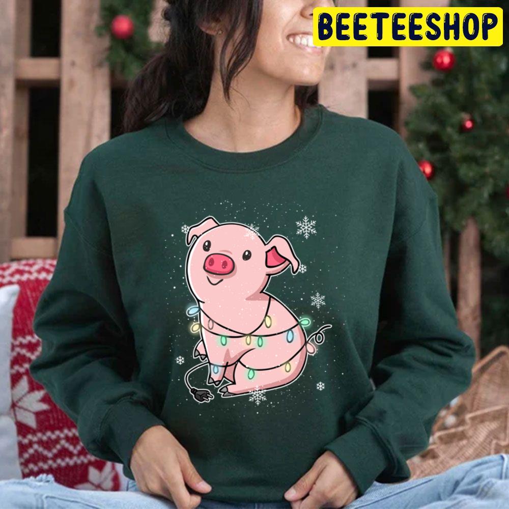 Festive Pig Farm Farmer Christmas Trending Unisex Hoodie Festive Pig Farm Farmer Christmas Trending Unisex Hoodie