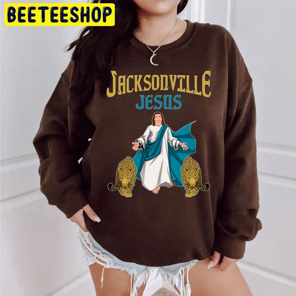 Football Jacksonville Jesus Trevor Lawrence And His Jaguars Trending Unisex Sweatshirt Football Jacksonville Jesus Trevor Lawrence And His Jaguars Trending Unisex Sweatshirt