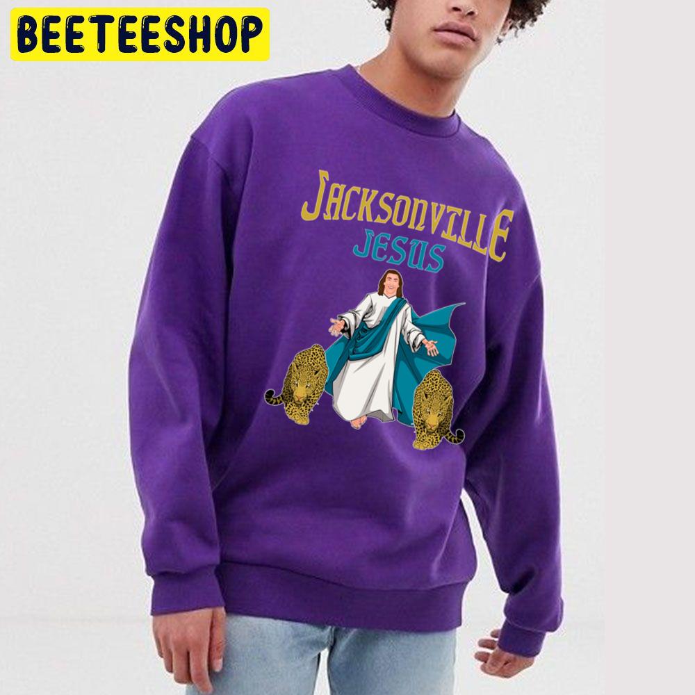 Football Jacksonville Jesus Trevor Lawrence And His Jaguars Trending Unisex Sweatshirt Football Jacksonville Jesus Trevor Lawrence And His Jaguars Trending Unisex Sweatshirt