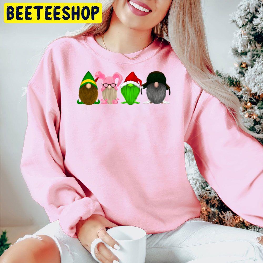 Four Cute Gnomes Christmases Trending Unisex Hoodie Four Cute Gnomes Christmases Trending Unisex Hoodie