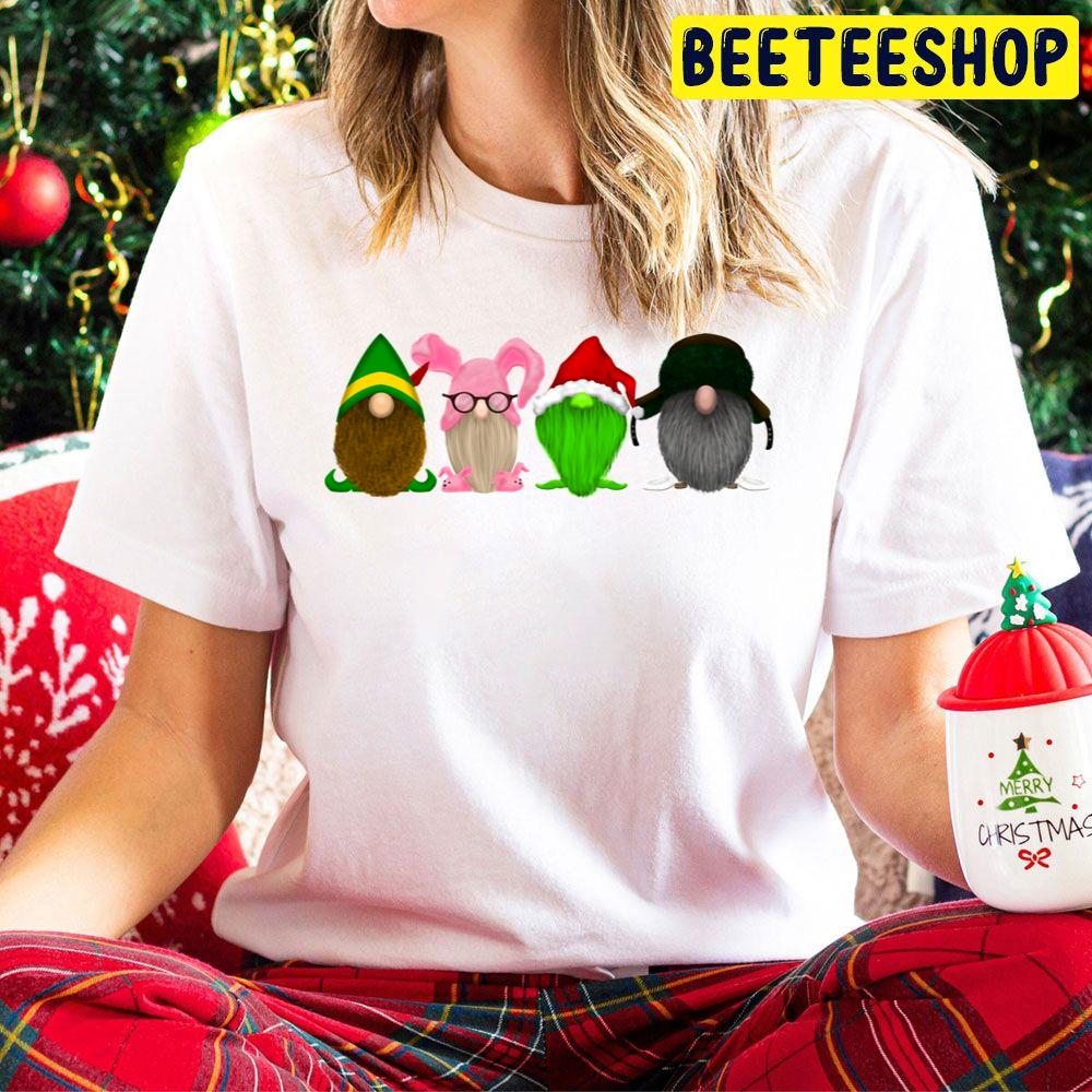 Four Cute Gnomes Christmases Trending Unisex Hoodie Four Cute Gnomes Christmases Trending Unisex Hoodie