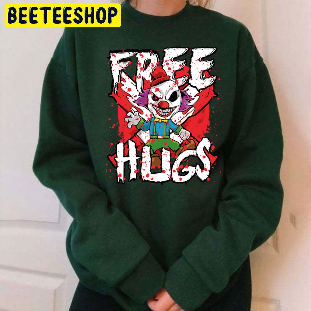 Free Hugs Halloween Evil Killer Scary Clown Trending Unisex Sweatshirt Free Hugs Halloween Evil Killer Scary Clown Trending Unisex Sweatshirt