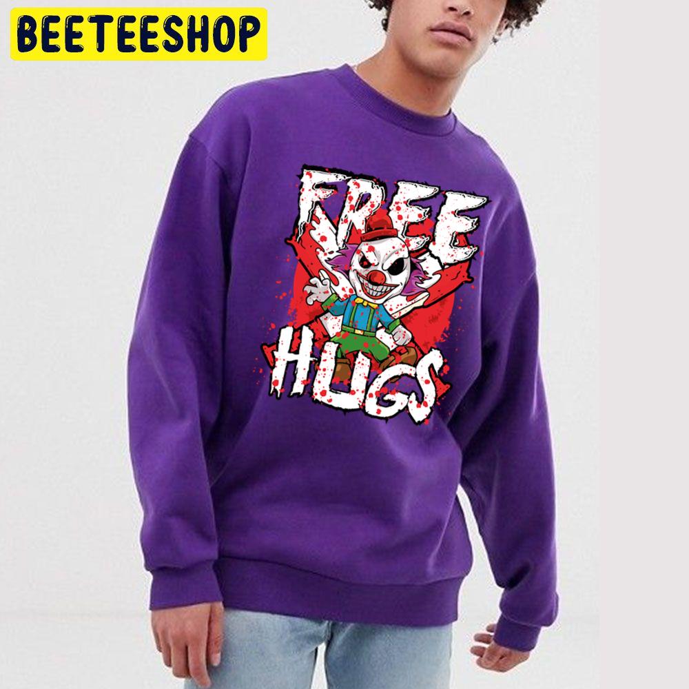 Free Hugs Halloween Evil Killer Scary Clown Trending Unisex Sweatshirt Free Hugs Halloween Evil Killer Scary Clown Trending Unisex Sweatshirt