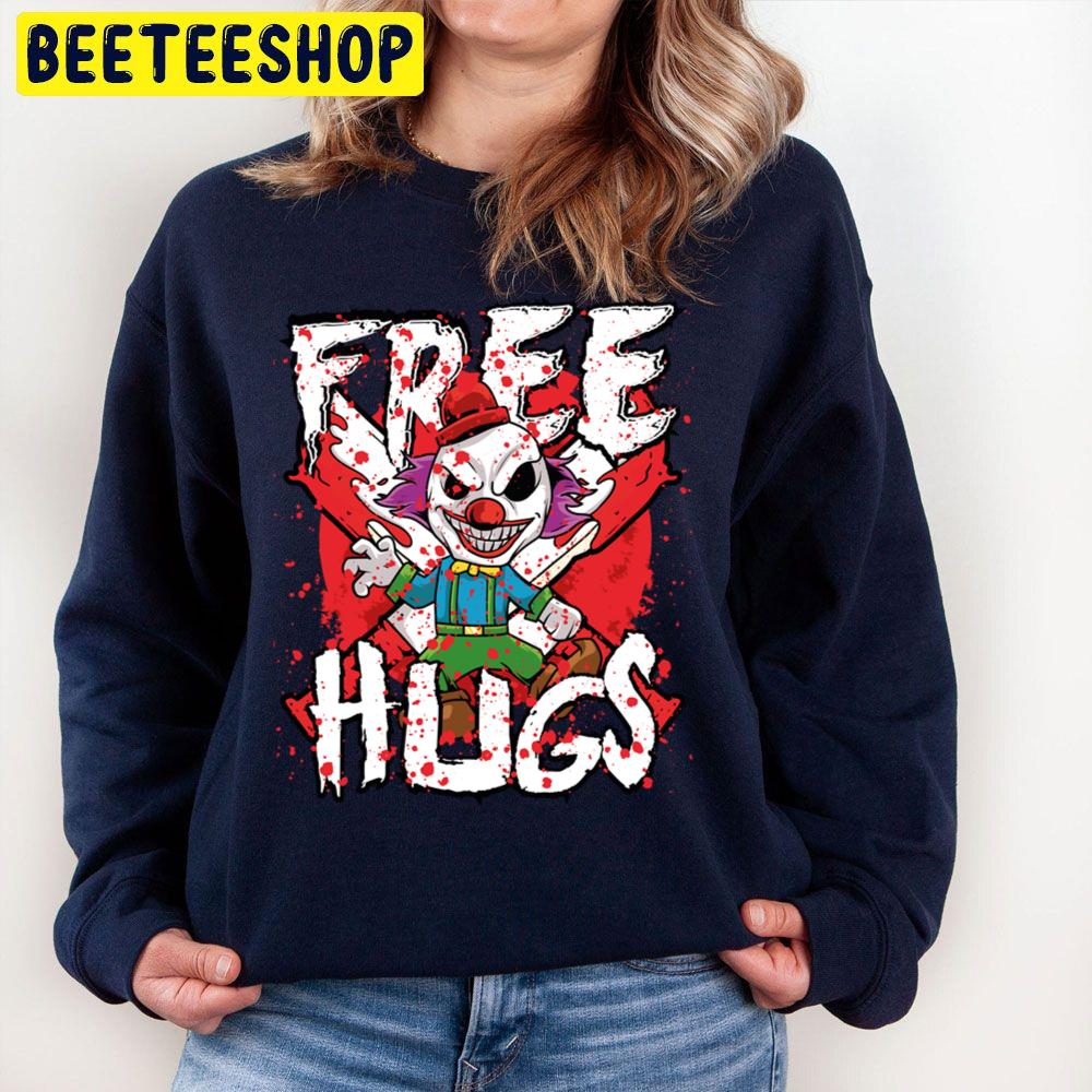Free Hugs Halloween Evil Killer Scary Clown Trending Unisex Sweatshirt Free Hugs Halloween Evil Killer Scary Clown Trending Unisex Sweatshirt