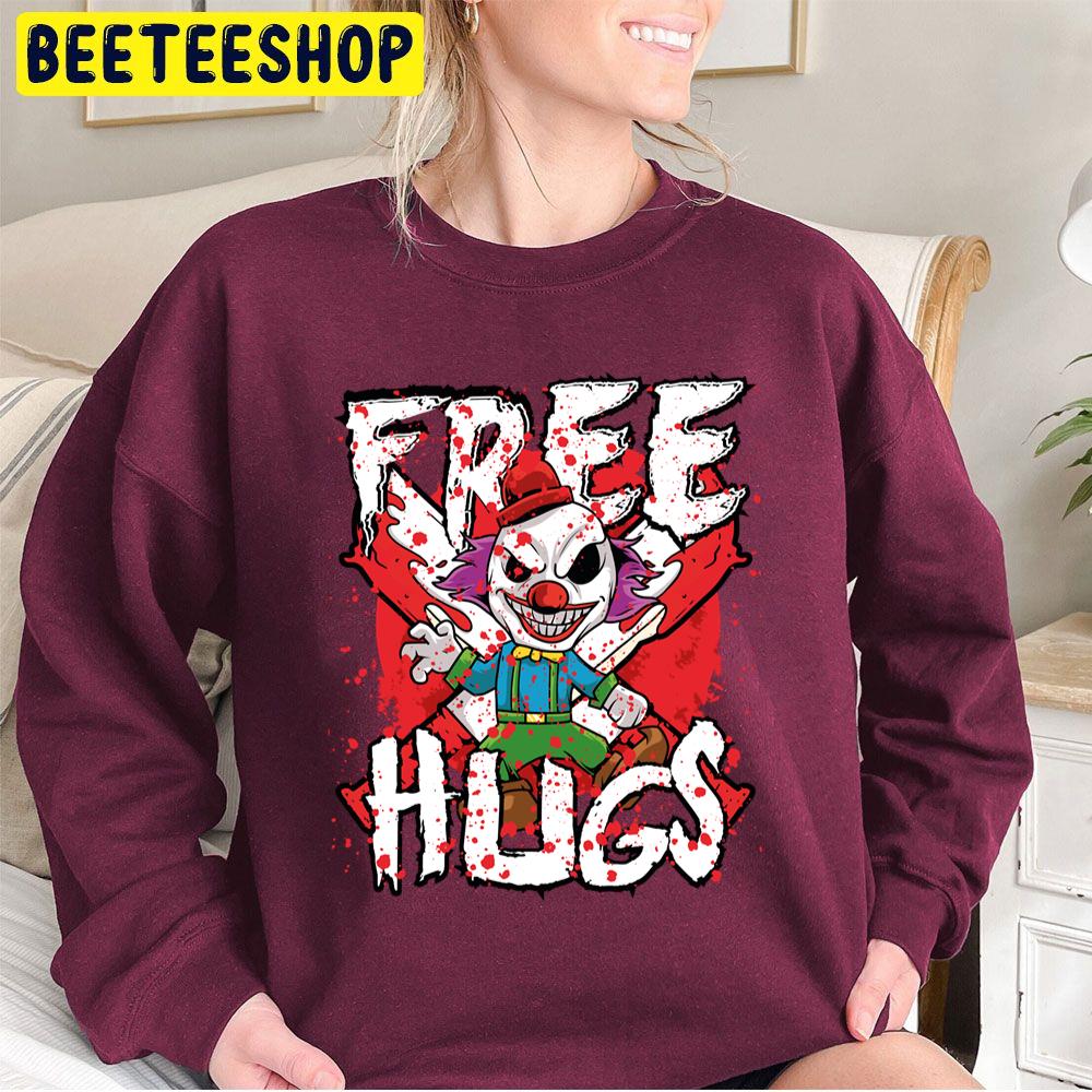 Free Hugs Halloween Evil Killer Scary Clown Trending Unisex Sweatshirt Free Hugs Halloween Evil Killer Scary Clown Trending Unisex Sweatshirt
